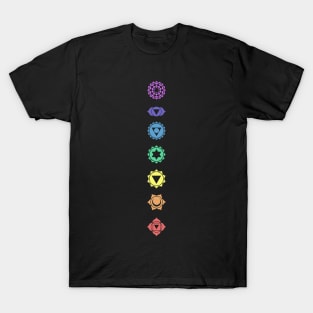 Chakra Qi Reiki Crystals Graphic T-Shirt